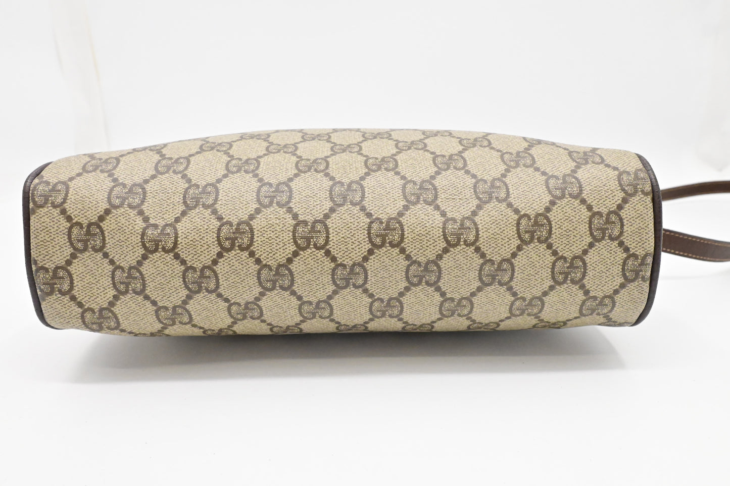 Gucci Crossbody Bag in GG Supreme Canvas & Brown Leather