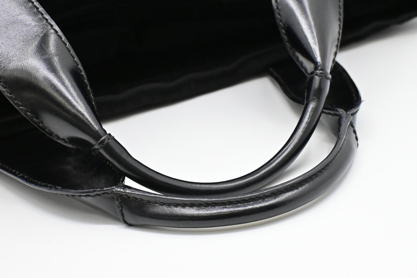 Gucci Tote Bag in Black Canvas & Leather