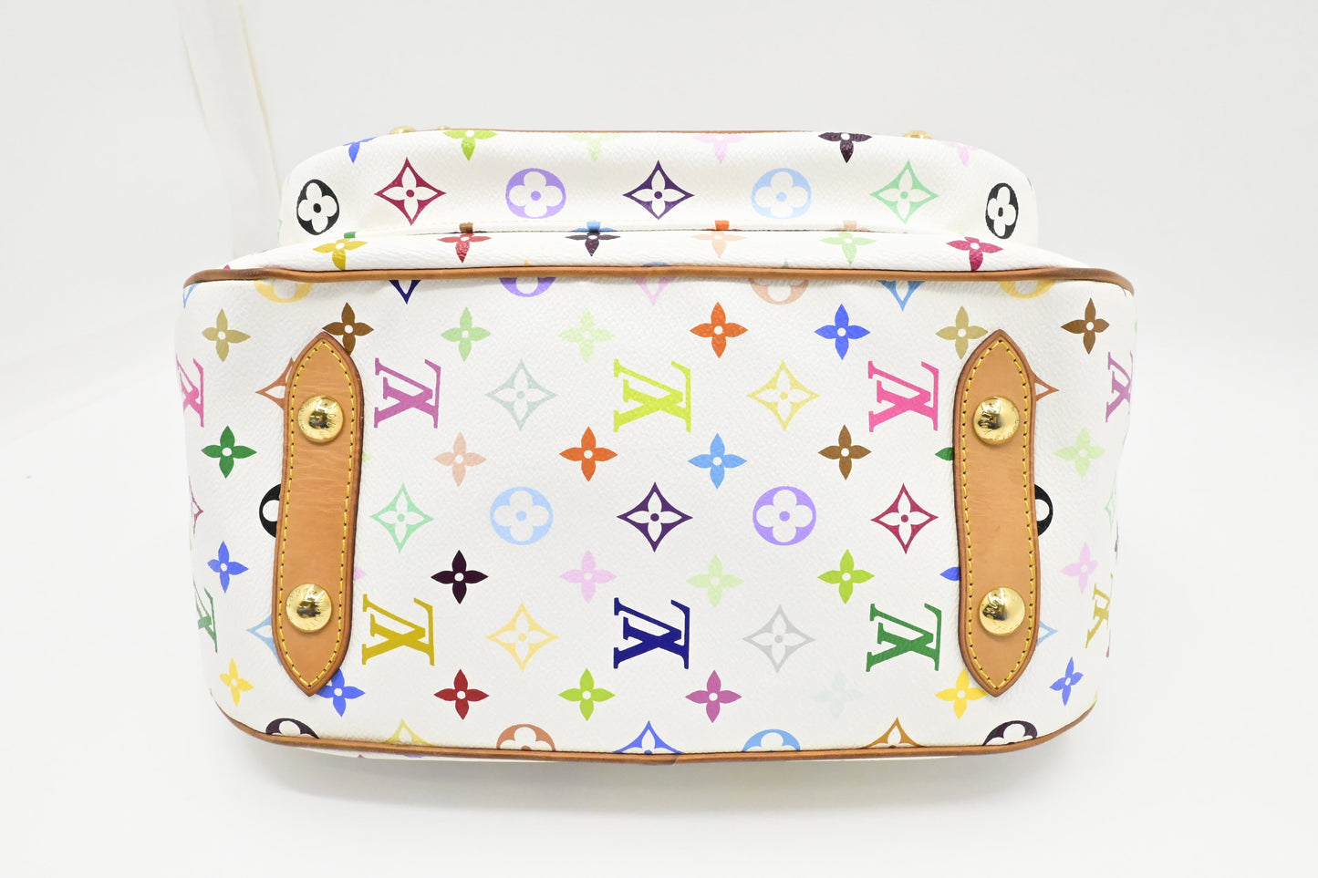 Louis Vuitton x Takashi Murakami Rita in White Multicolor Monogram Canvas