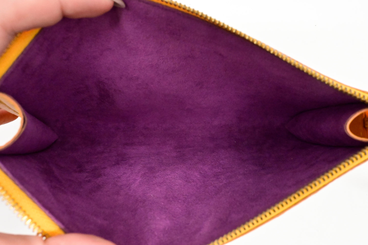 Louis Vuitton Pochette Accessoire in Yellow Epi Leather