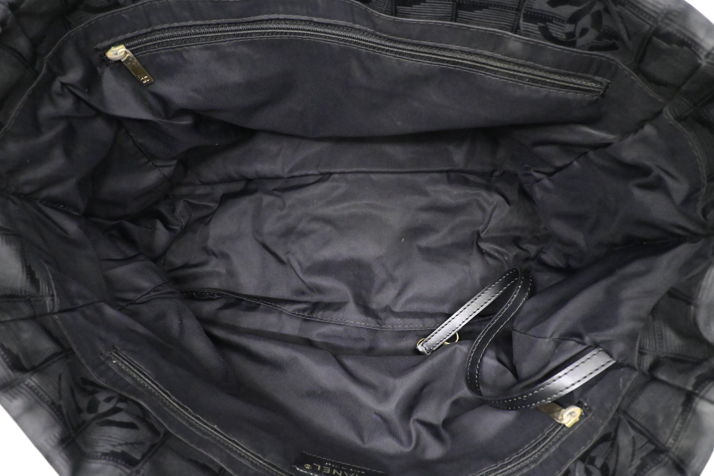 Chanel New Travel Line Tote in Black Canvas