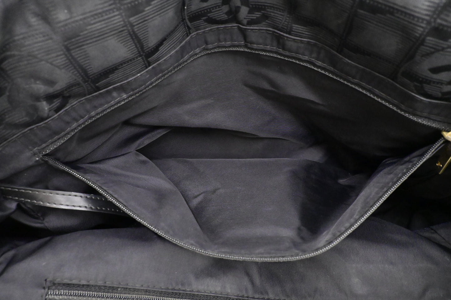 Chanel New Travel Line Tote in Black Canvas