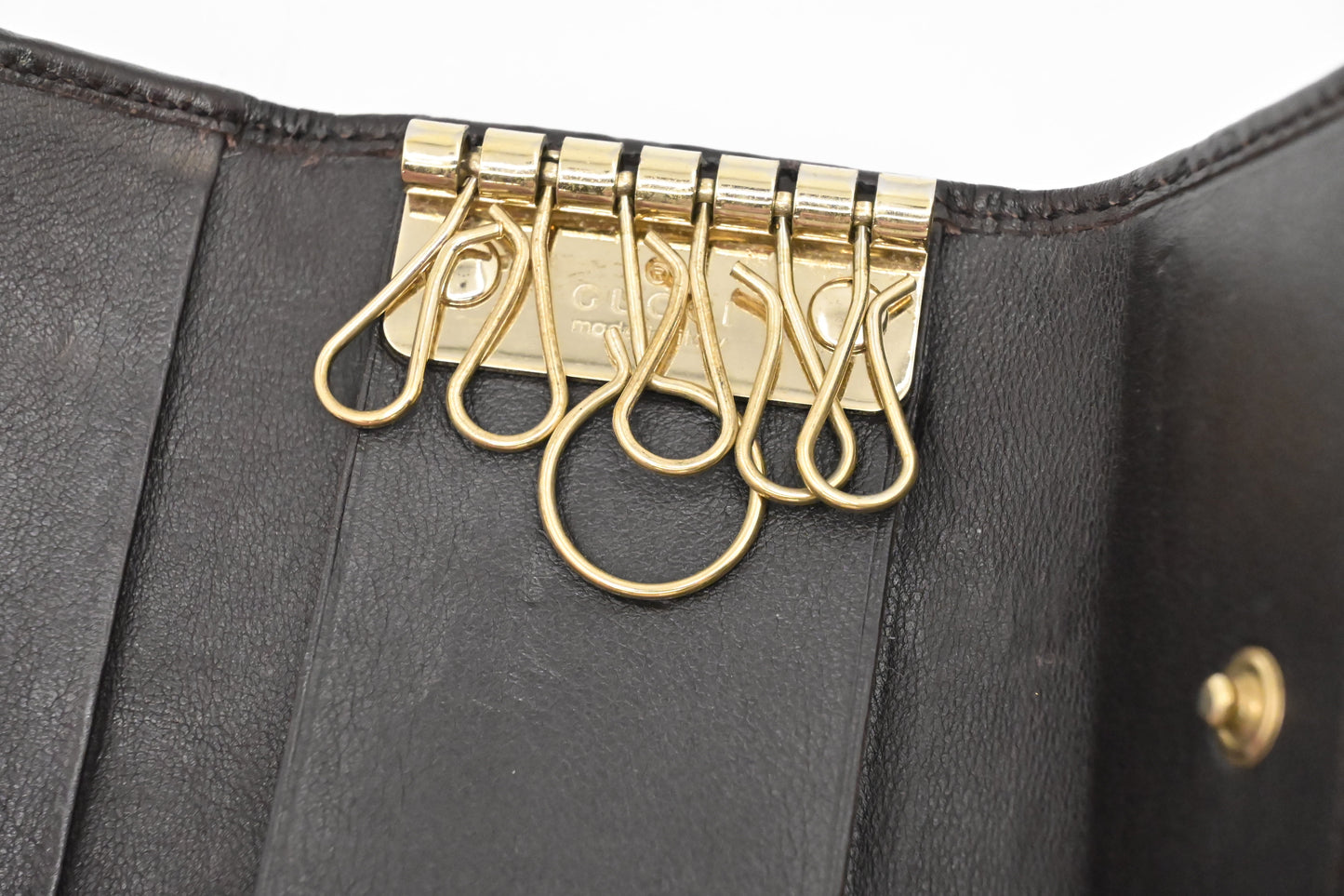 Gucci 6 Key Case in Brown Guccissima Leather