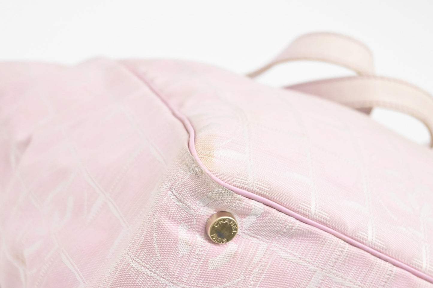 Chanel New Travel Line Tote in Pink Canvas