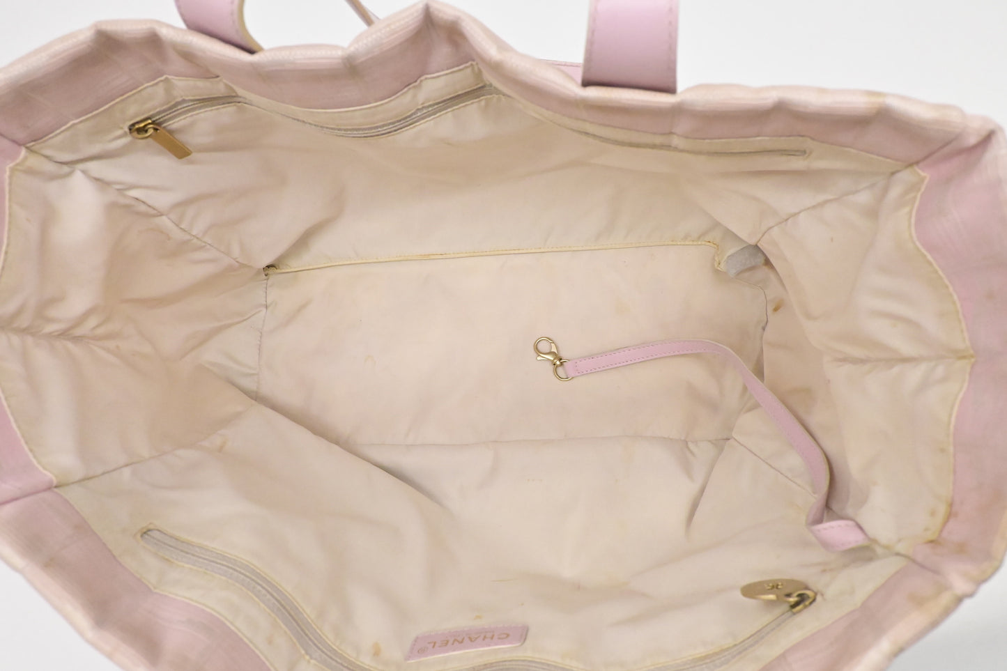 Chanel New Travel Line Tote in Pink Canvas