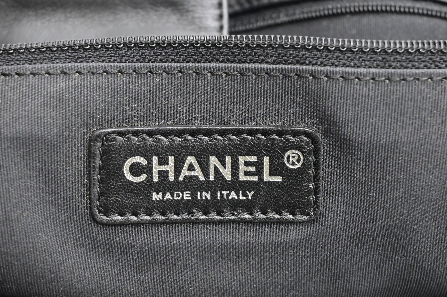 Chanel Camellia Tote in Black Canvas