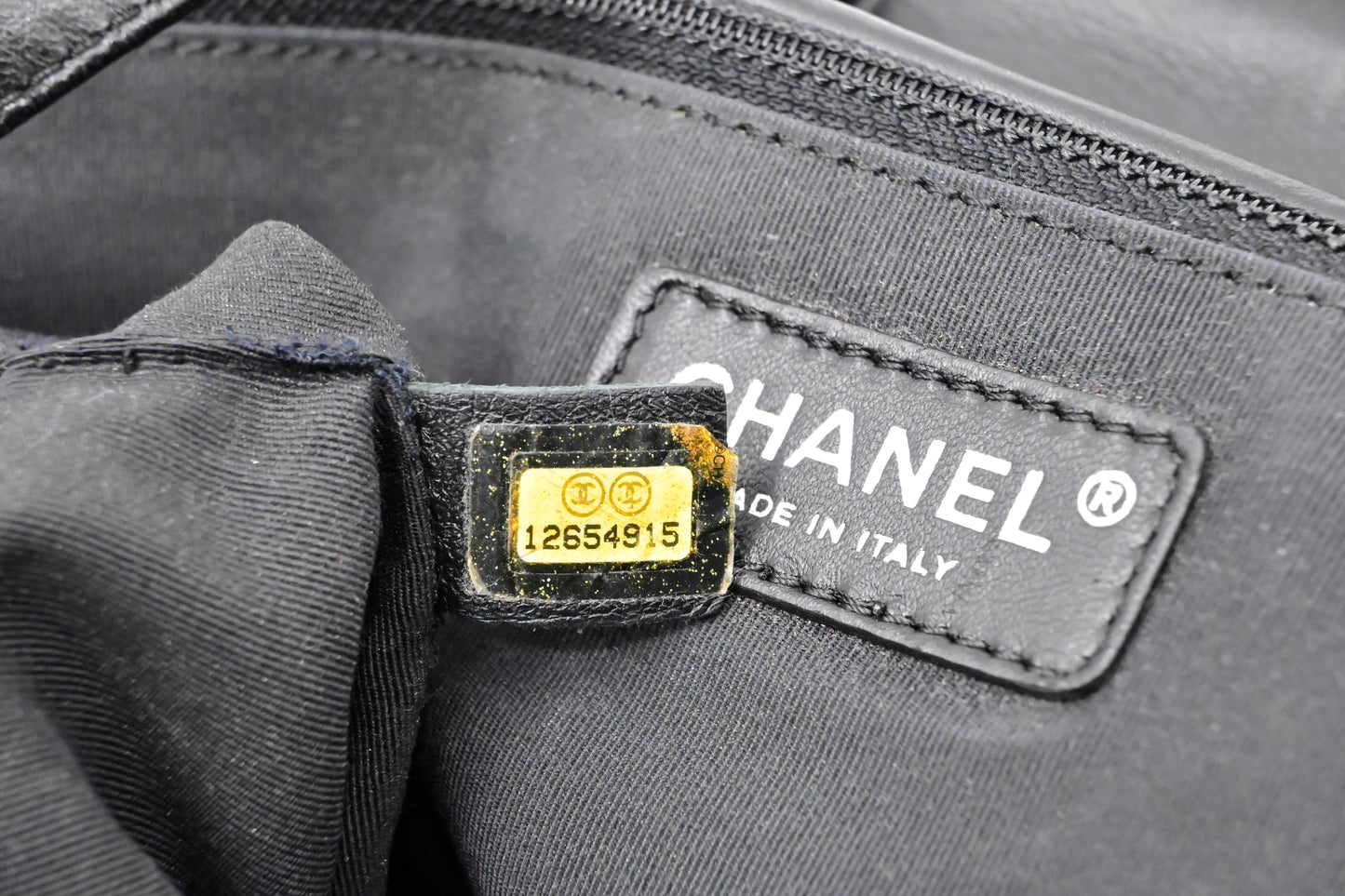 Chanel Camellia Tote in Black Canvas