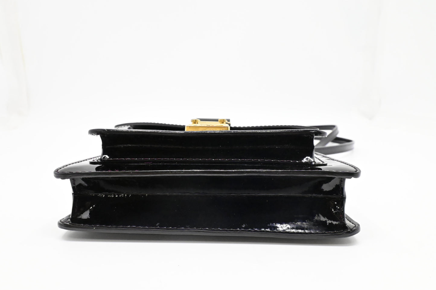Louis Vuitton Monceau BB in Black Vernis Leather