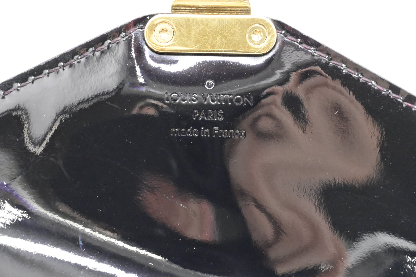 Louis Vuitton Monceau BB in Black Vernis Leather