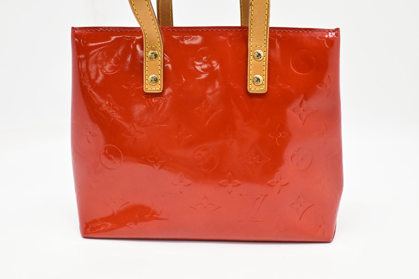 Louis Vuitton Reade PM in Rouge Grenadine Vernis Leather