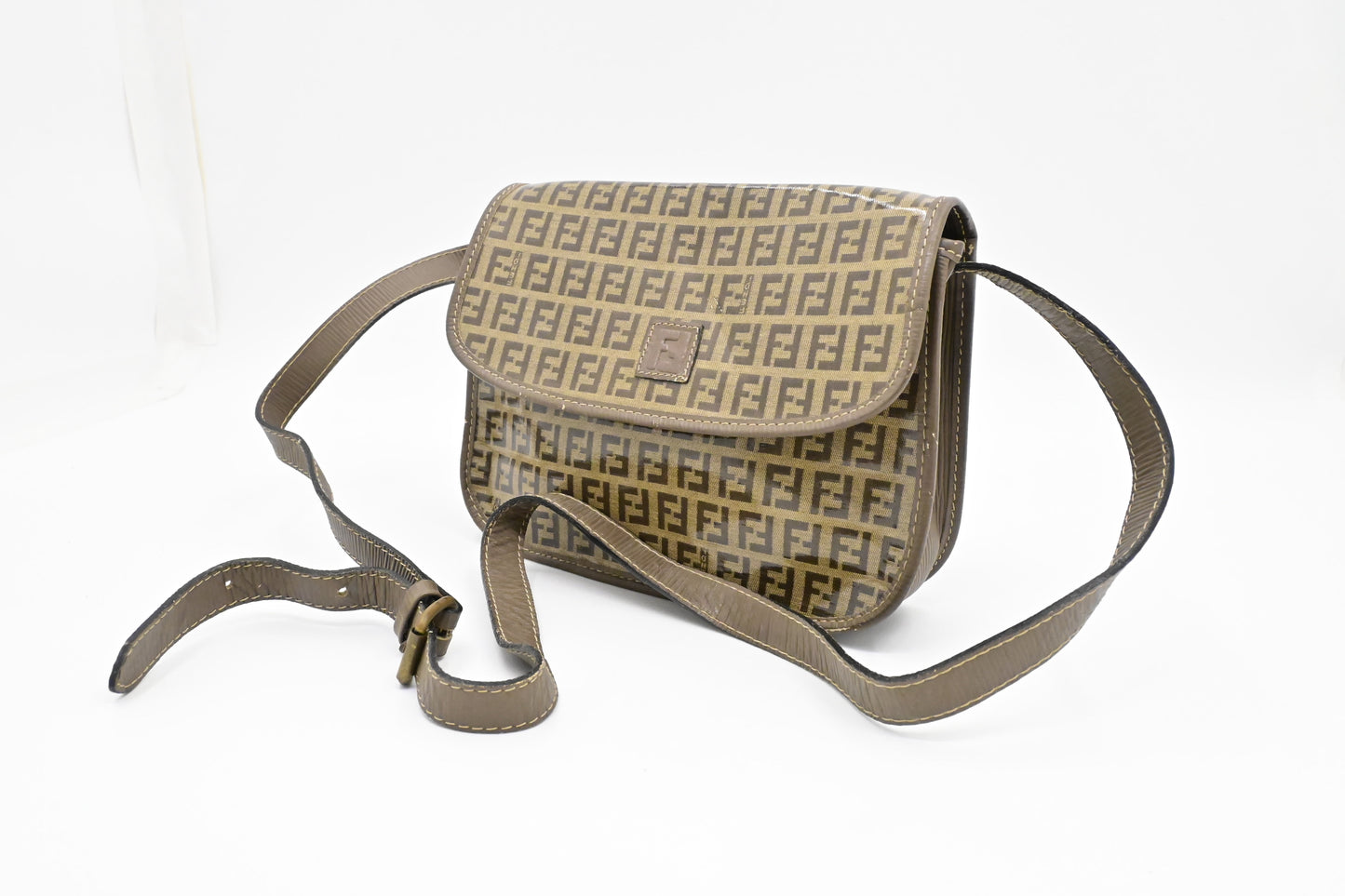 Fendi Crossbody in Coated Zucchino Canvas