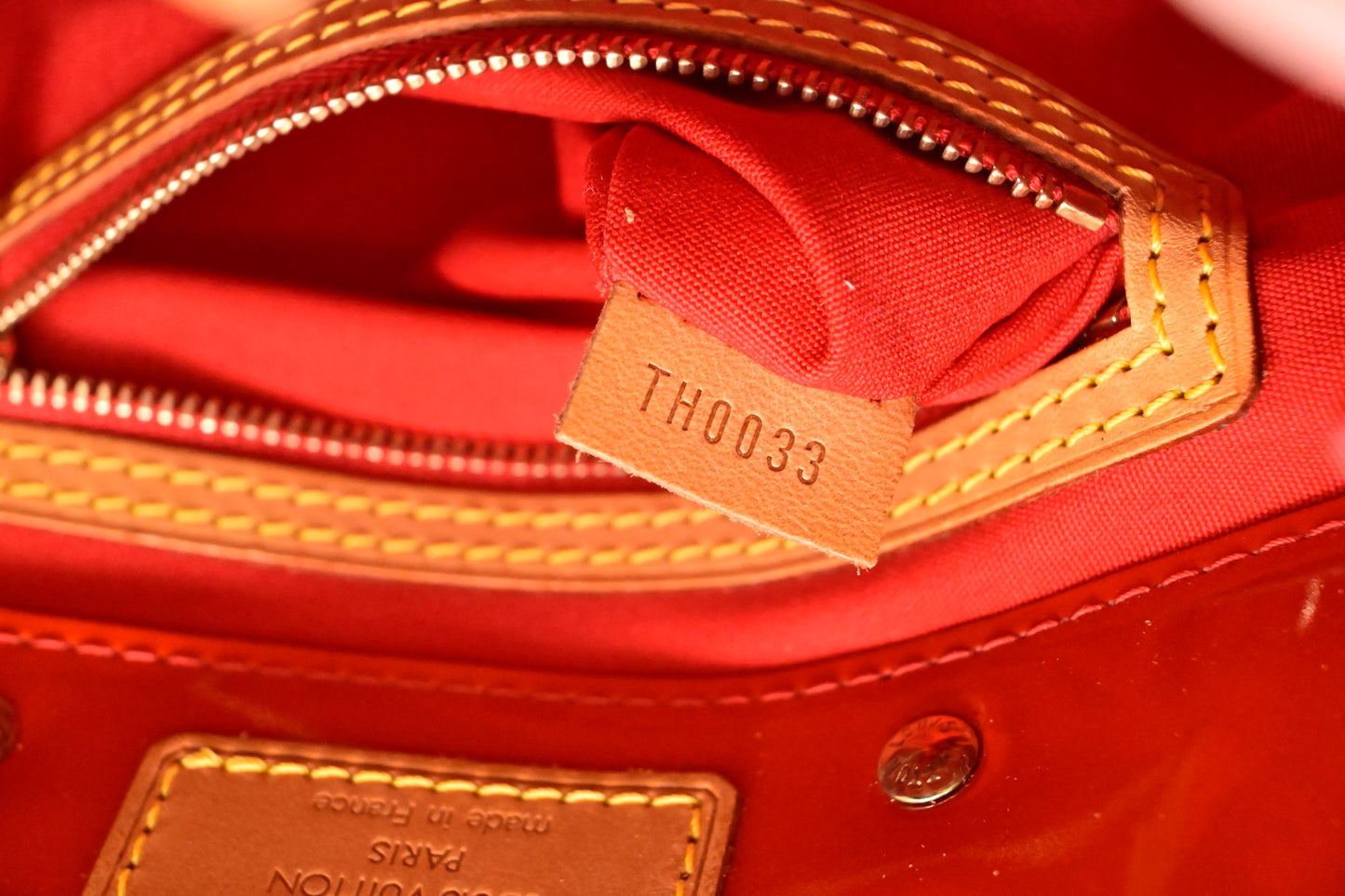 Louis Vuitton Reade PM in Rouge Grenadine Vernis Leather