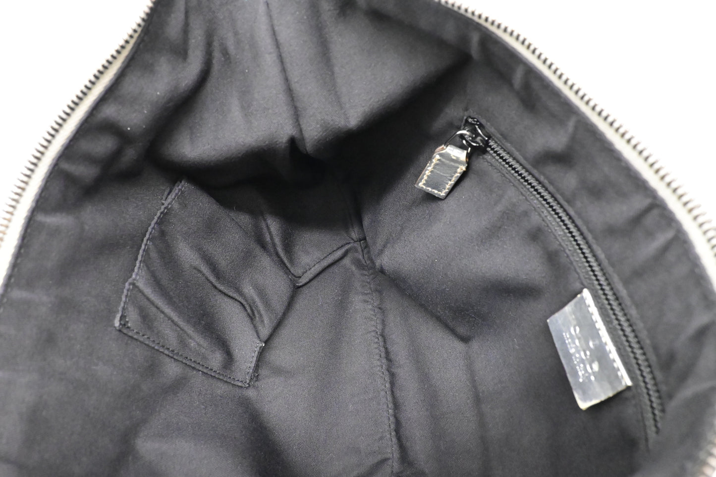 Gucci Crossbody Hobo Bag in Silver GG Canvas