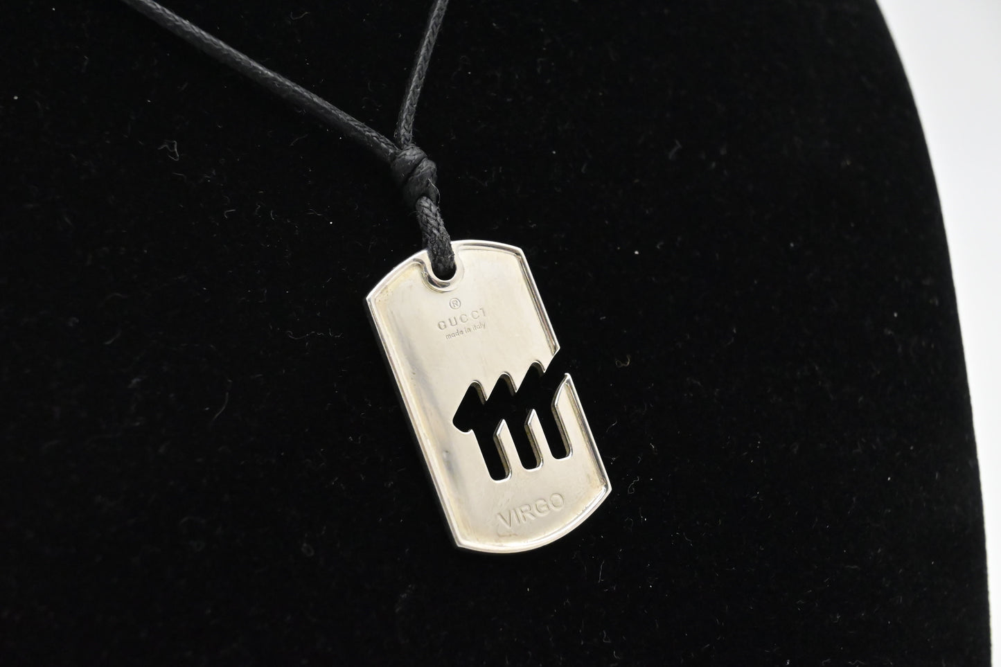 Gucci Virgo Dog Tag Necklace in Sterling Silver