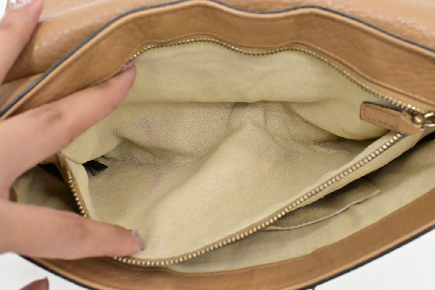 Gucci Soho Crossbody in Light Brown Leather