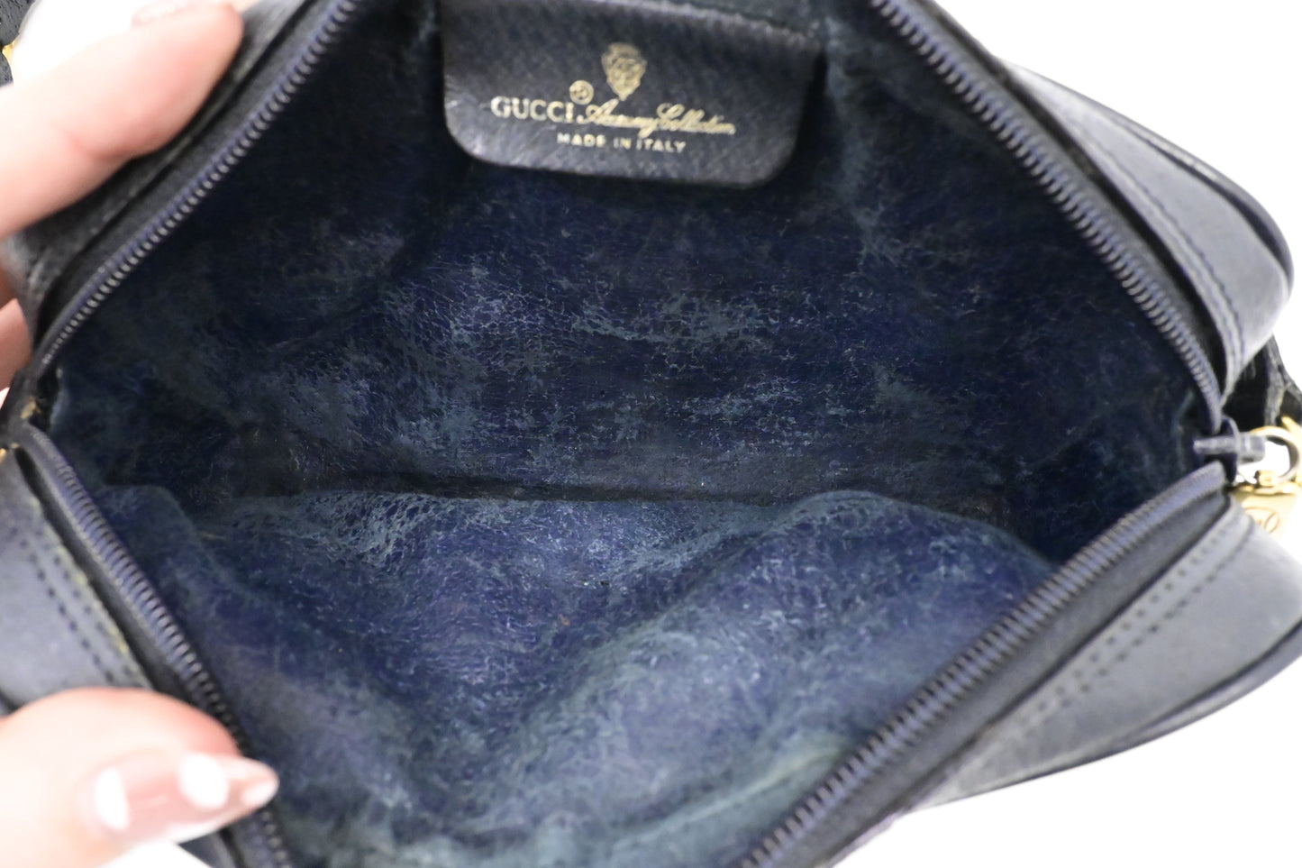 Gucci Small Crossbody in Blue GG Supreme Canvas