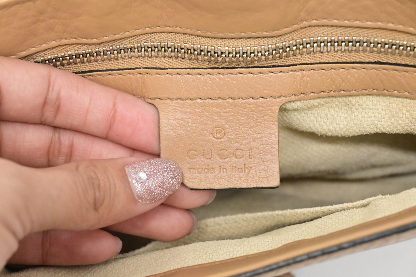 Gucci Soho Crossbody in Light Brown Leather