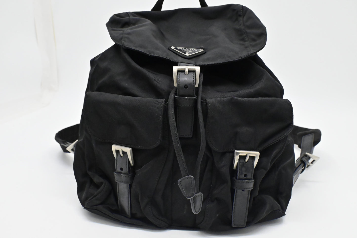 Prada Small Backpack in Black Nylon Canvas