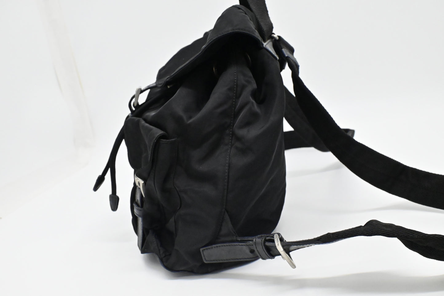 Prada Small Backpack in Black Nylon Canvas