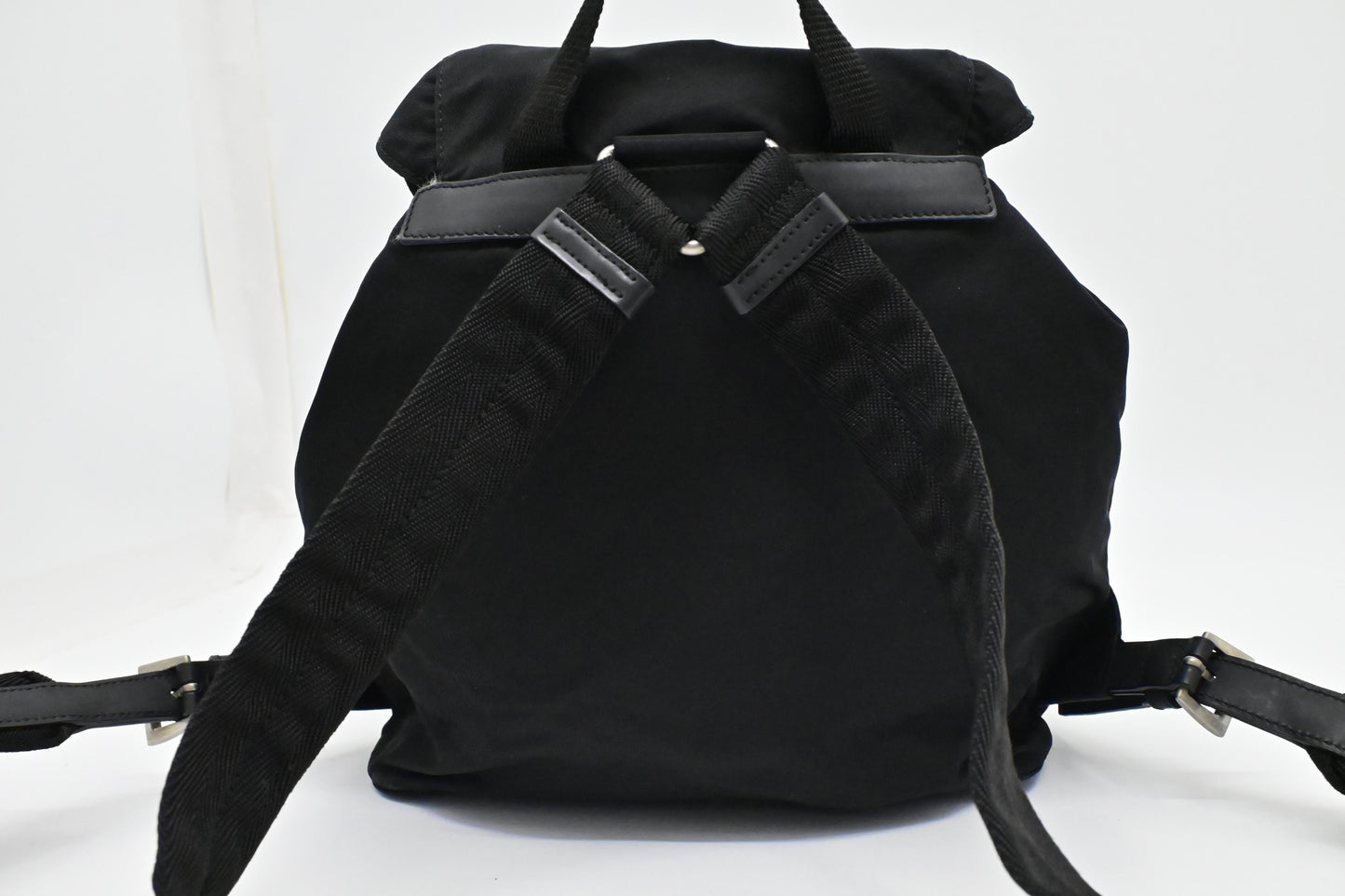 Prada Small Backpack in Black Nylon Canvas