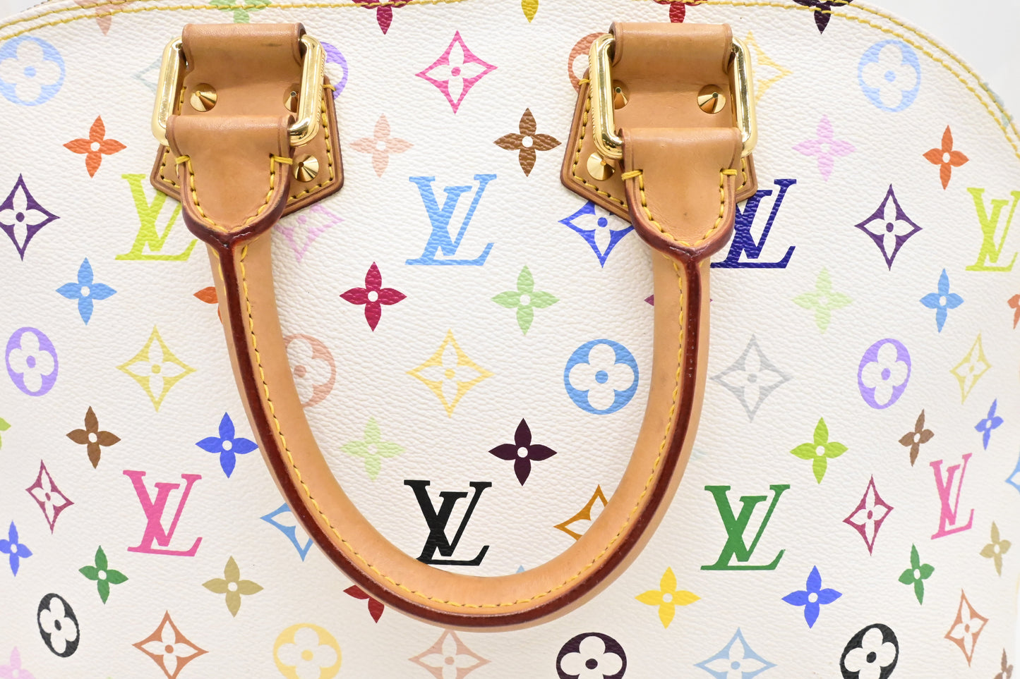 Louis Vuitton Alma GM in White Multicolor Monogram Canvas