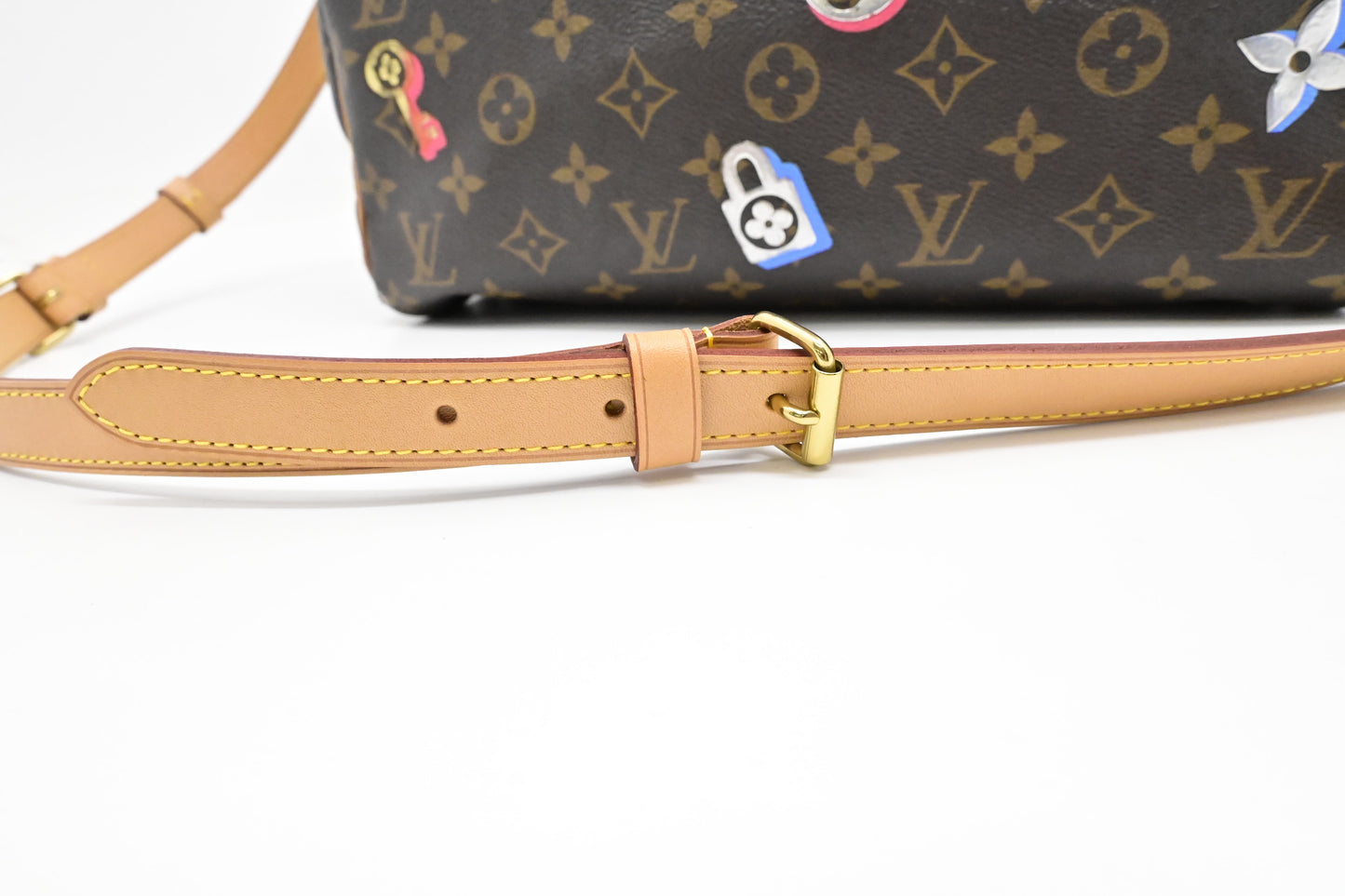 Louis Vuitton Speedy 30 Bandouliere in Love Lock Monogram Canvas