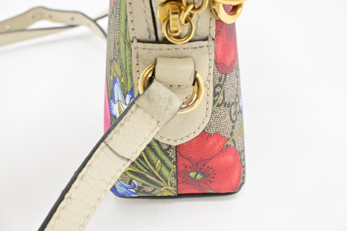 Gucci Ophidia Flora Crossbody in GG Canvas