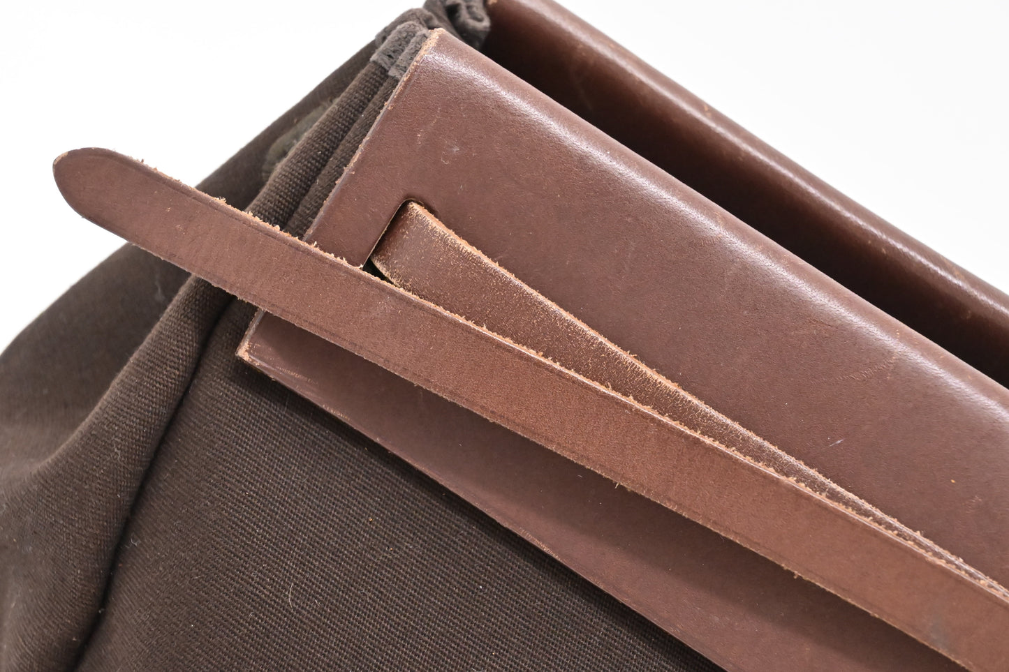 Hermes Herbag Cabas 40 in Brown Leather & Canvas