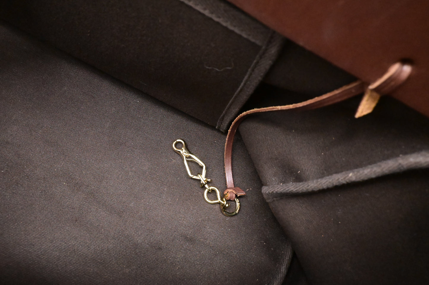 Hermes Herbag Cabas 40 in Brown Leather & Canvas