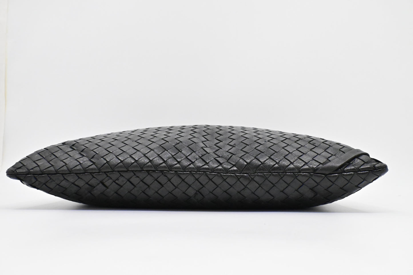 Bottega Veneta Pouch in Black Intrecciato Leather