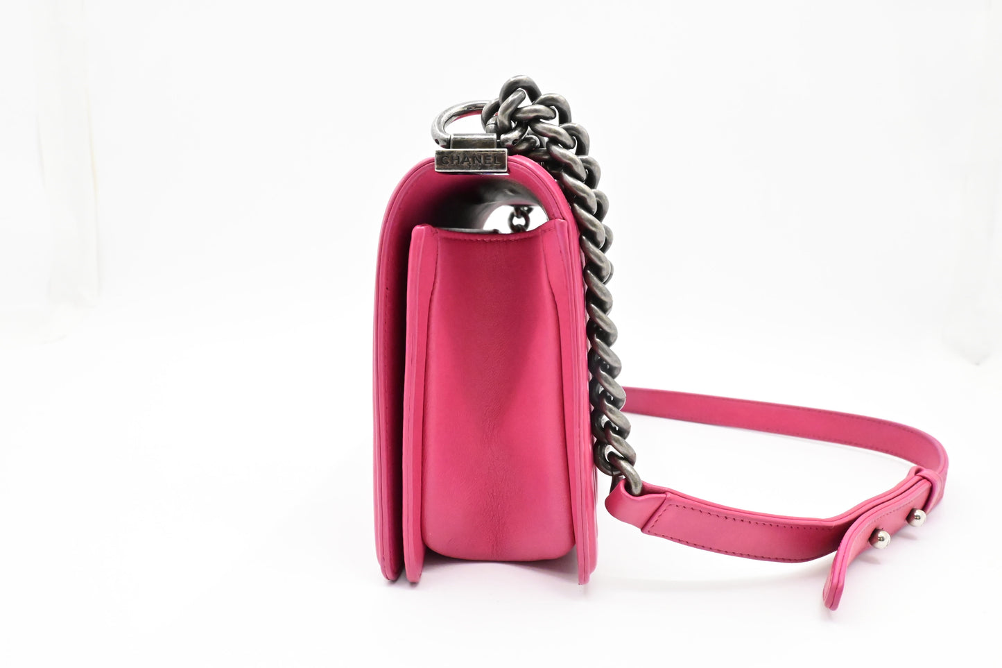 Chanel Medium Boy in Pink Wild Stitch Leather