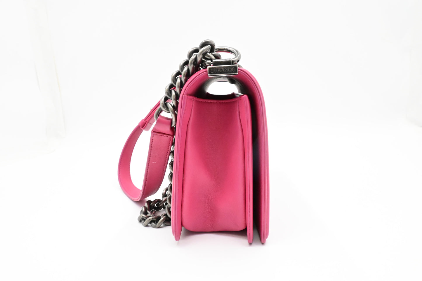 Chanel Medium Boy in Pink Wild Stitch Leather