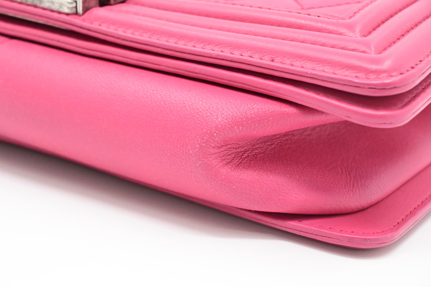 Chanel Medium Boy in Pink Wild Stitch Leather