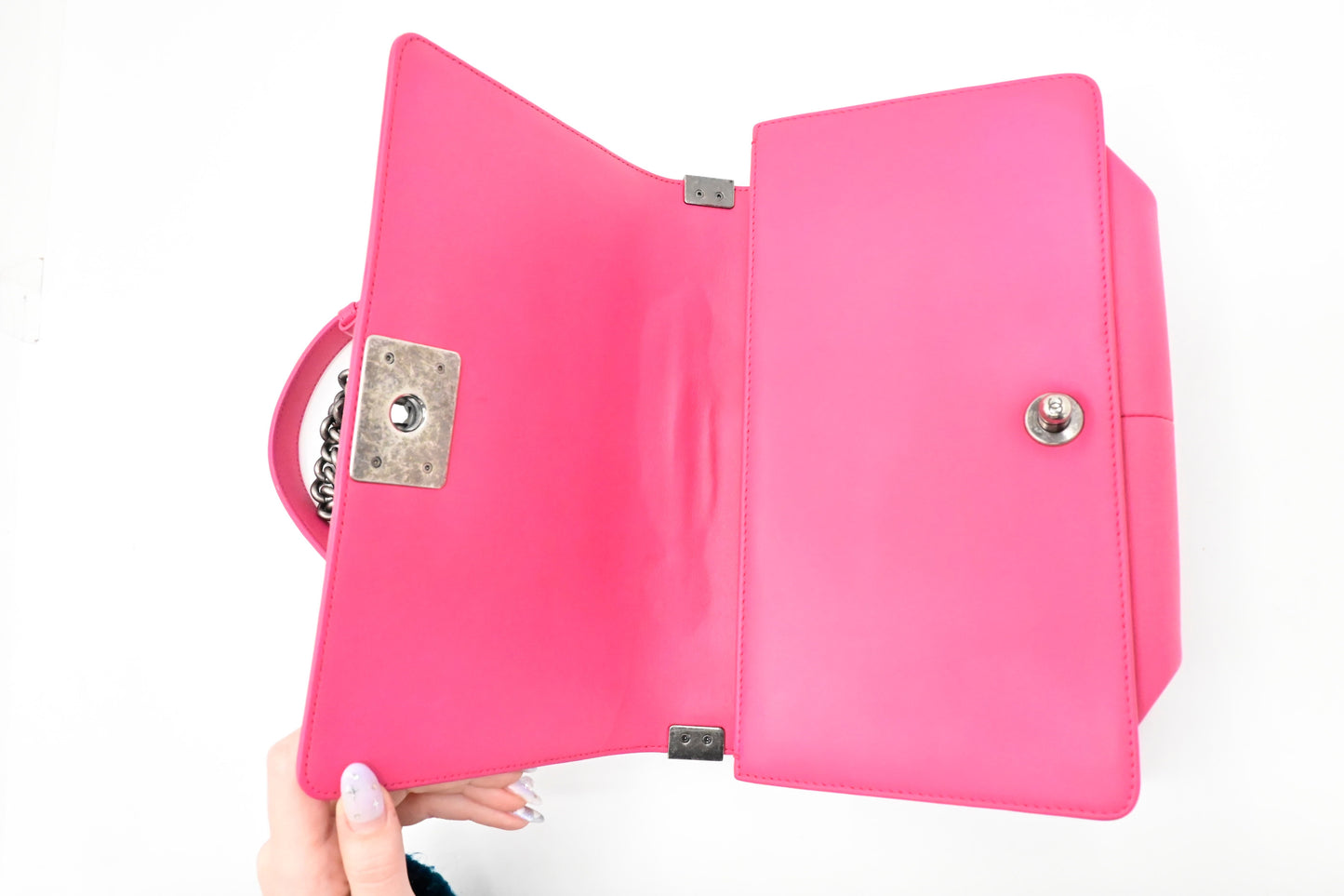 Chanel Medium Boy in Pink Wild Stitch Leather