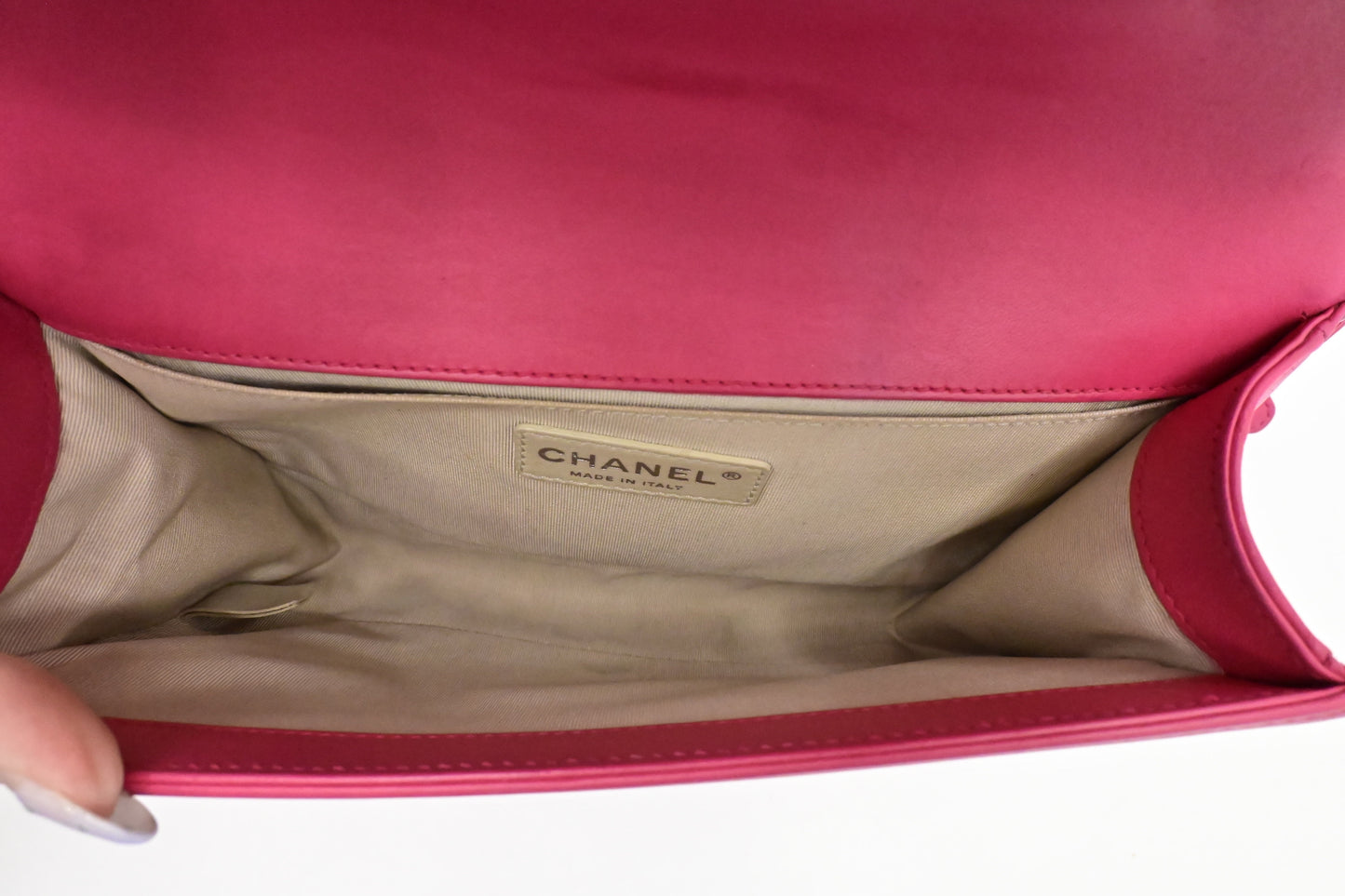 Chanel Medium Boy in Pink Wild Stitch Leather