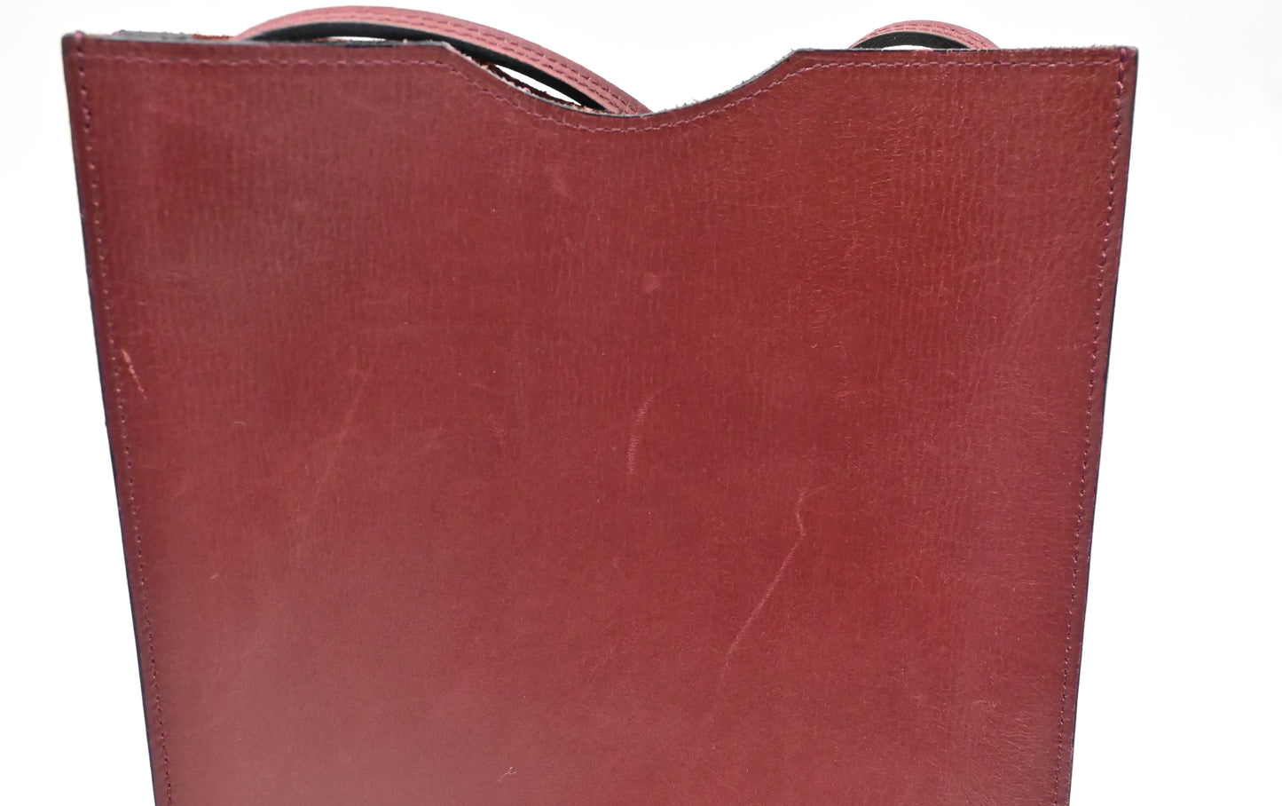 Hermes Onimaitou Pochette in Maroon Leather