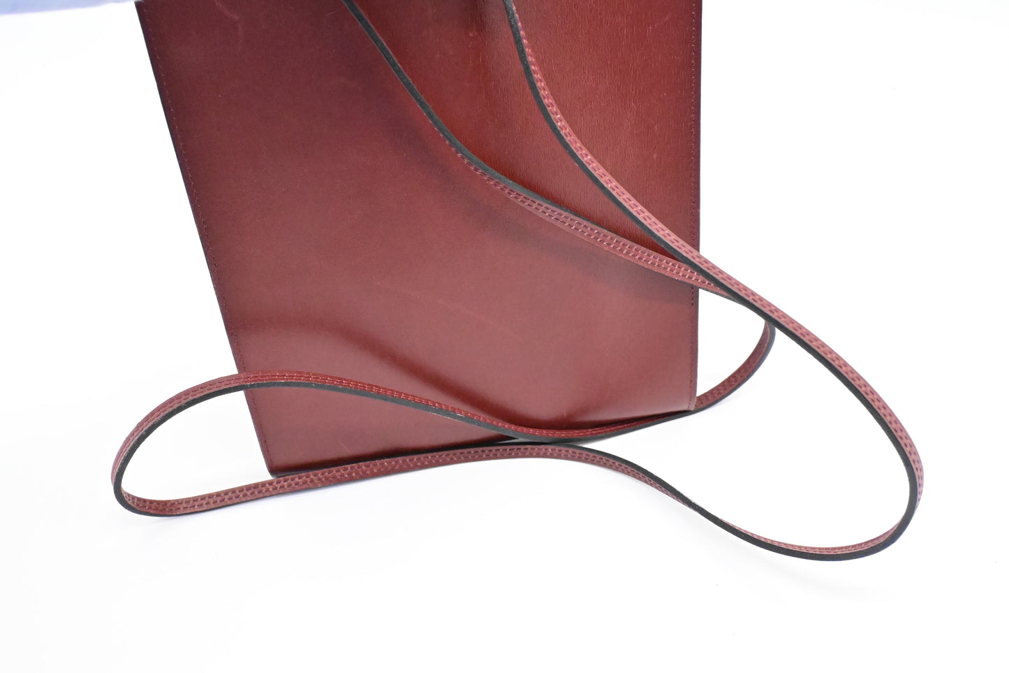 Hermes Onimaitou Pochette in Maroon Leather