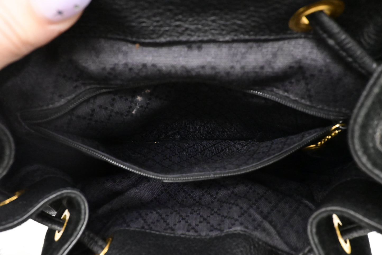 Gucci Bamboo Backpack in Black Suede