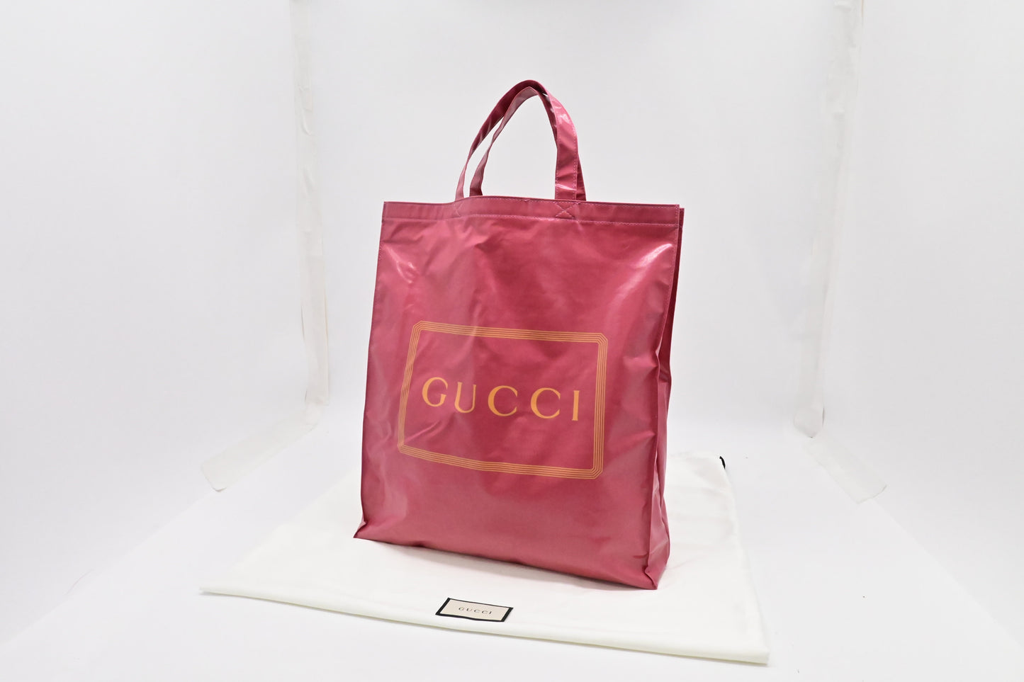 Gucci Montecarlo Vertical Tote in Glam Pink Crystal Coated Canvas