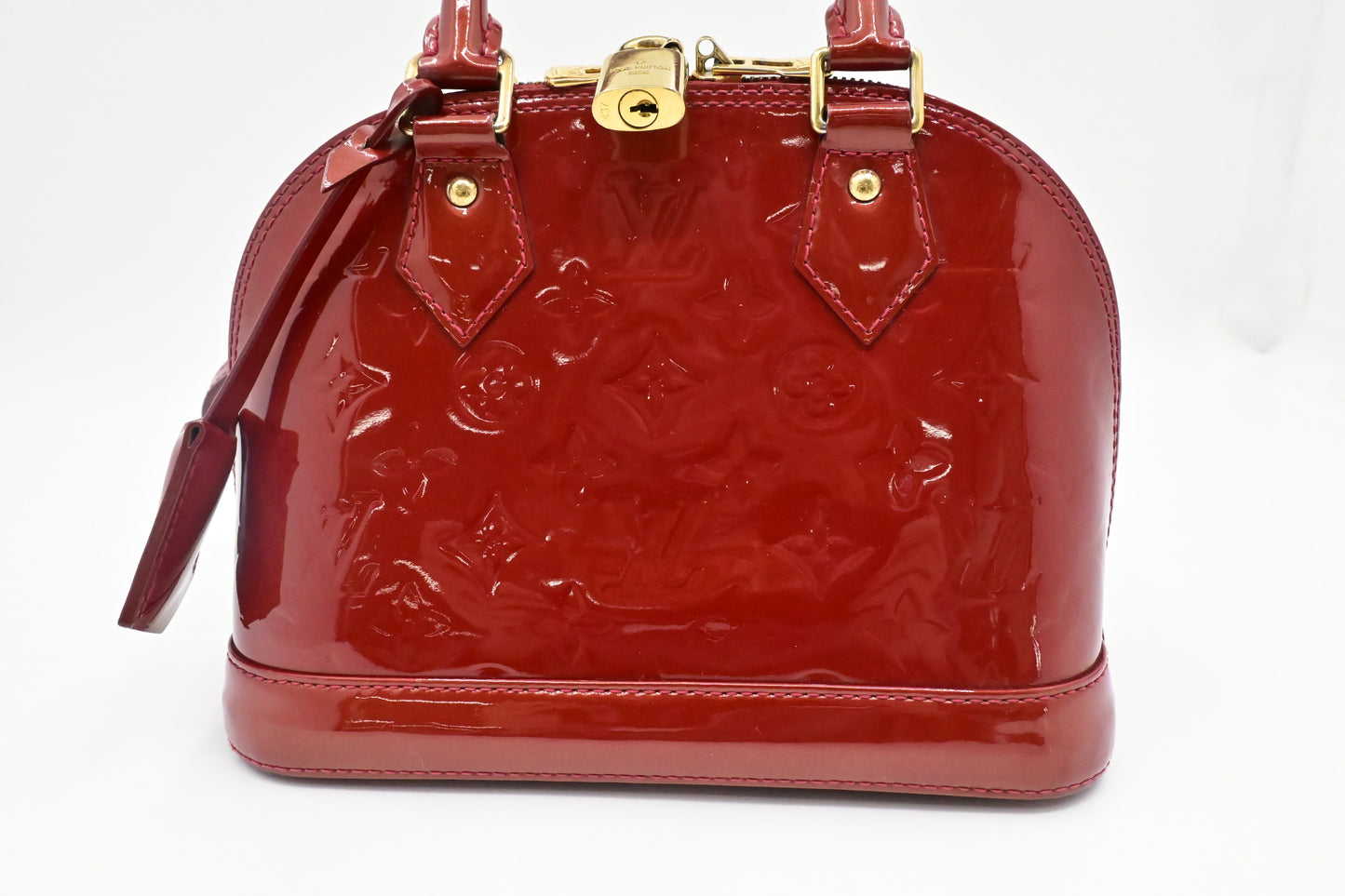 Louis Vuitton Alma BB in Red Vernis Leather