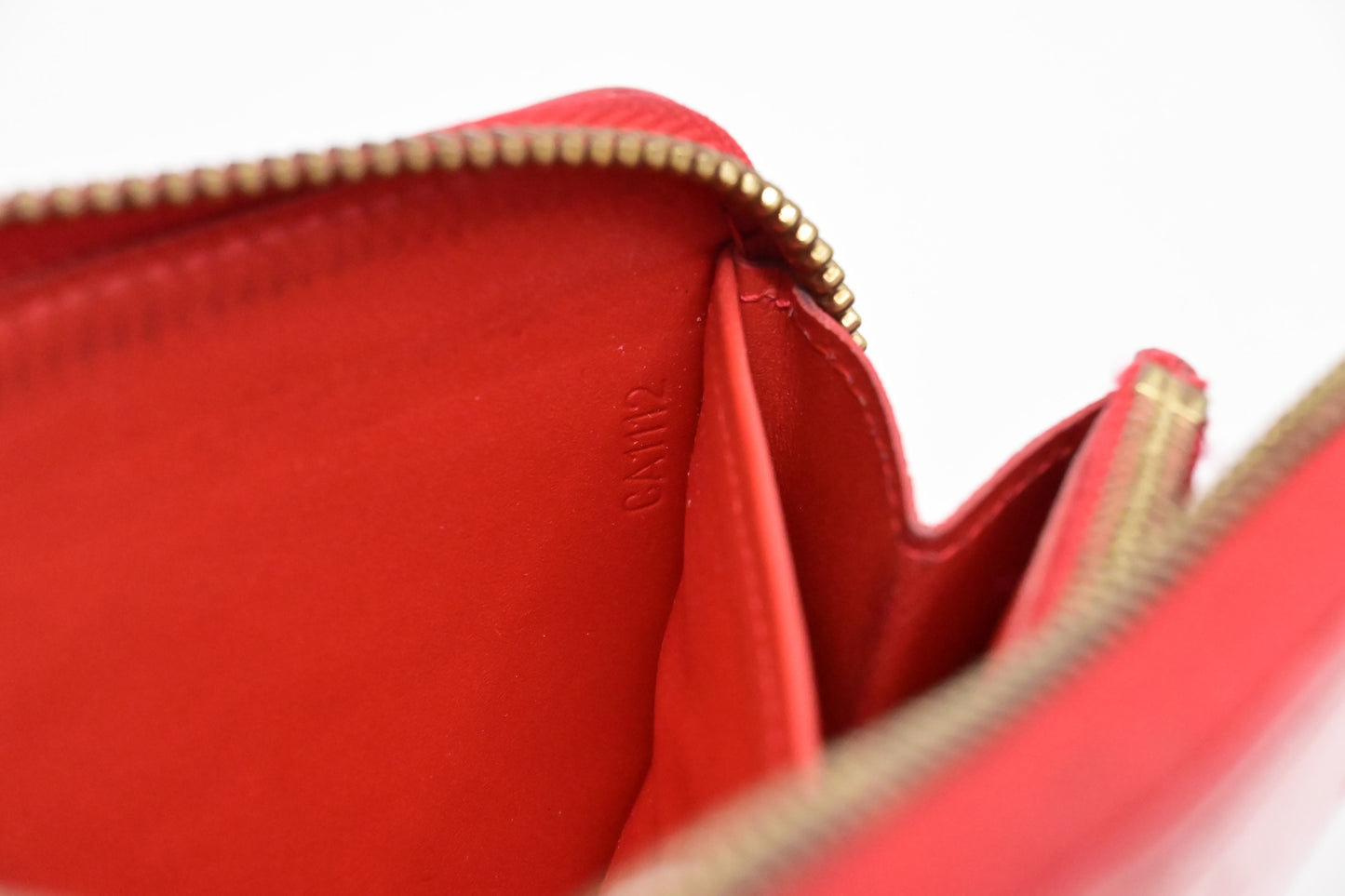 Louis Vuitton Long Zippy Wallet in Orange Sunset Vernis Leather