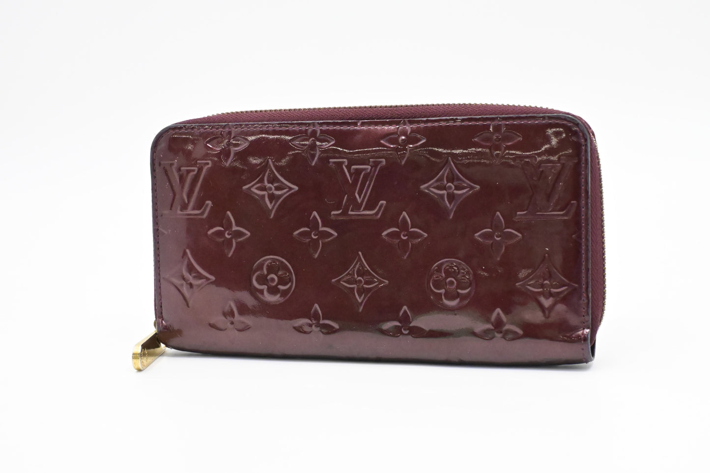 Louis Vuitton Long Zippy Wallet in Rouge Fauviste Vernis Leather