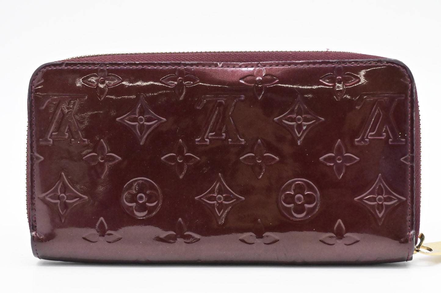 Louis Vuitton Long Zippy Wallet in Rouge Fauviste Vernis Leather