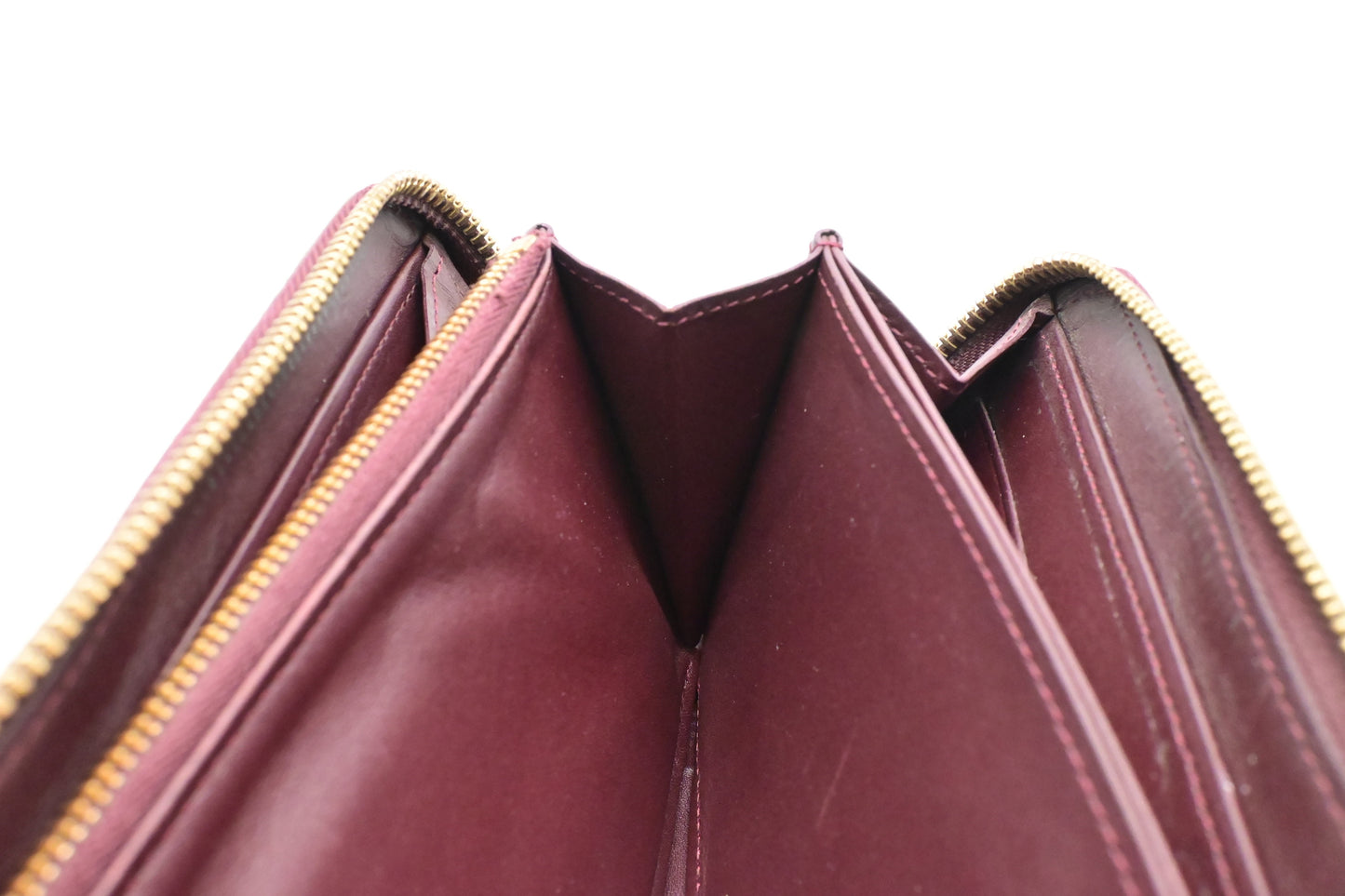 Louis Vuitton Long Zippy Wallet in Rouge Fauviste Vernis Leather