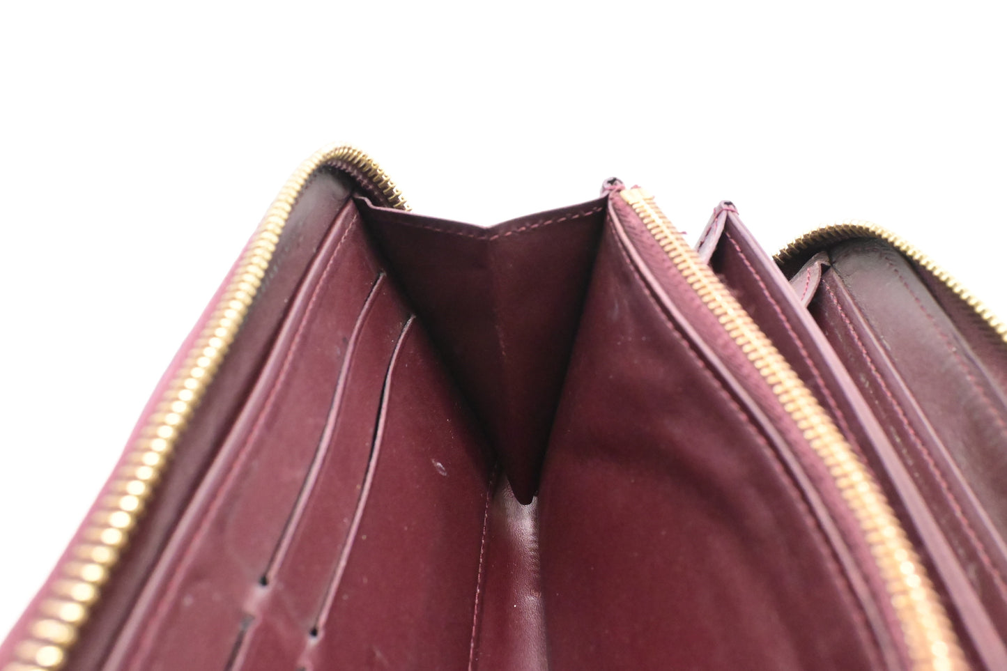 Louis Vuitton Long Zippy Wallet in Rouge Fauviste Vernis Leather