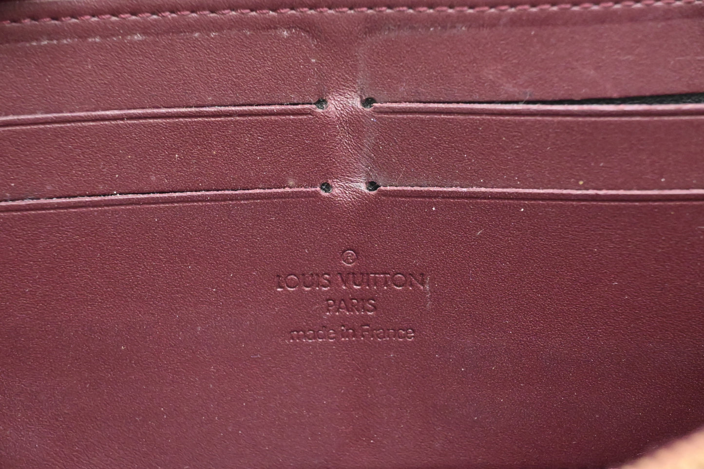 Louis Vuitton Long Zippy Wallet in Rouge Fauviste Vernis Leather