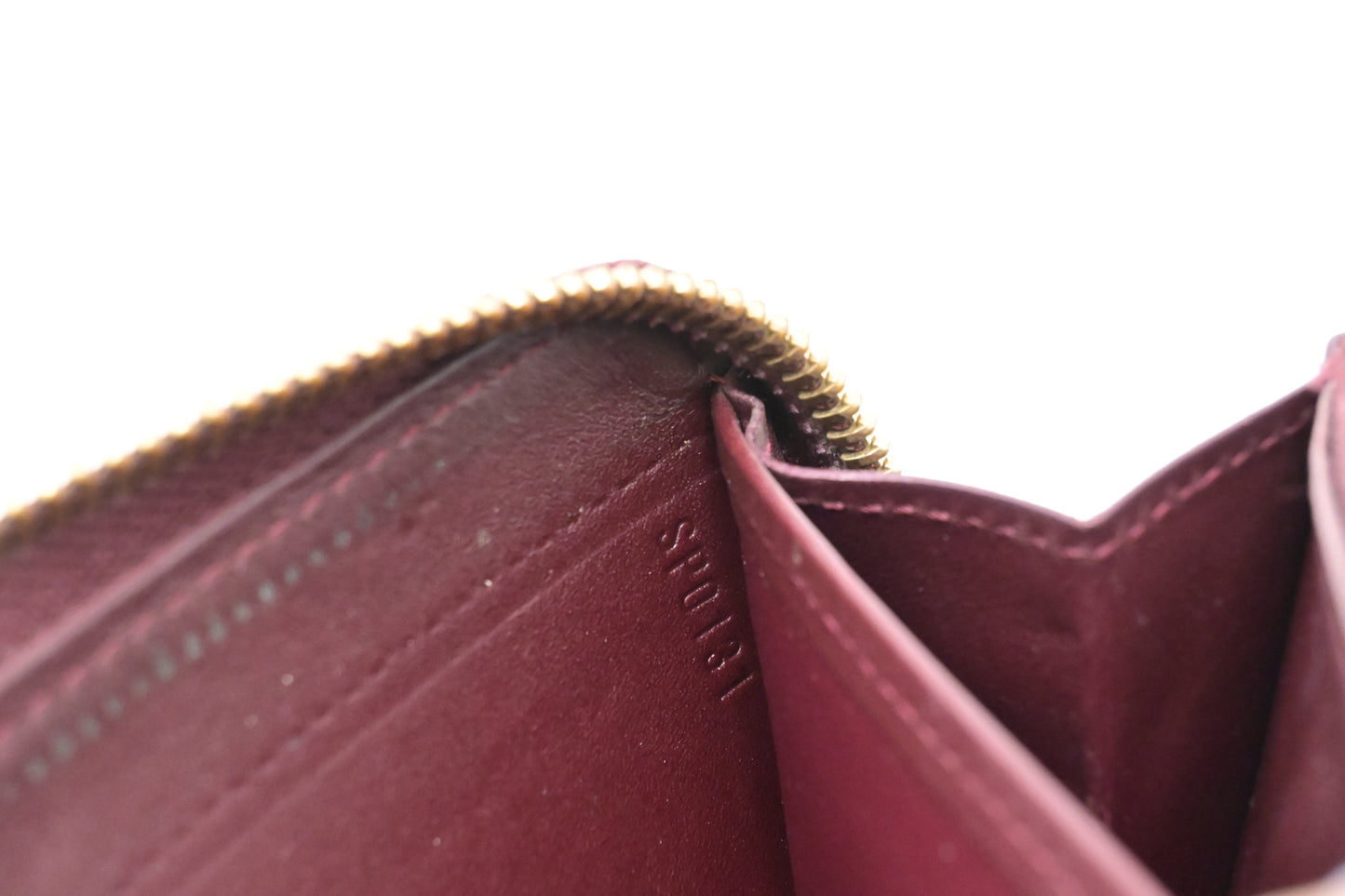 Louis Vuitton Long Zippy Wallet in Rouge Fauviste Vernis Leather