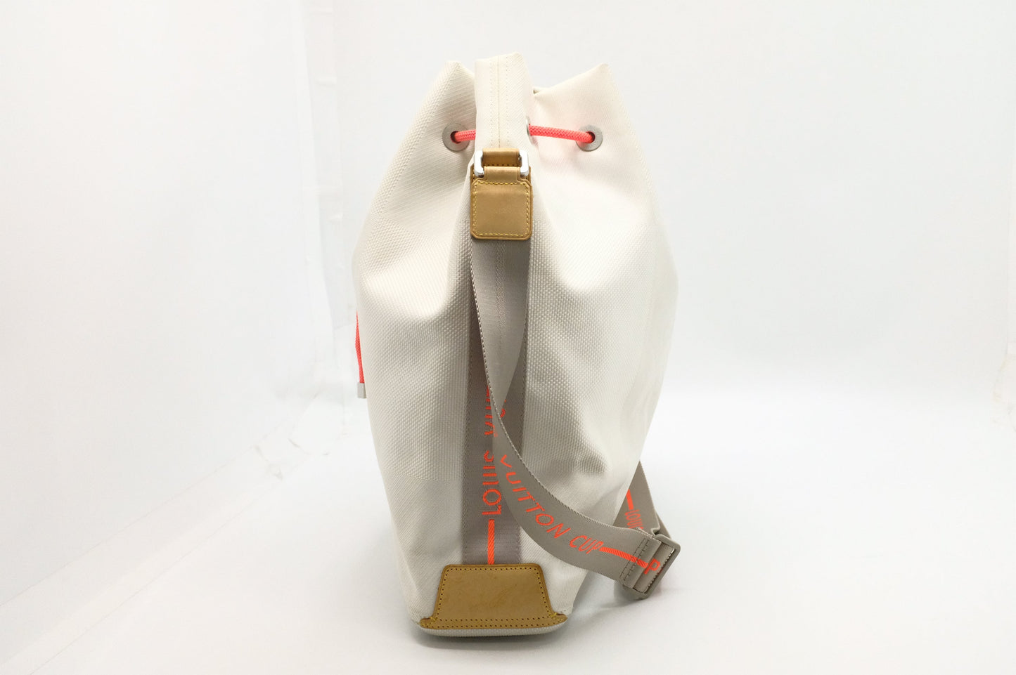 Louis Vuitton America's Cup Volunteer Shoulder Bag in White Damier Geant Canvas