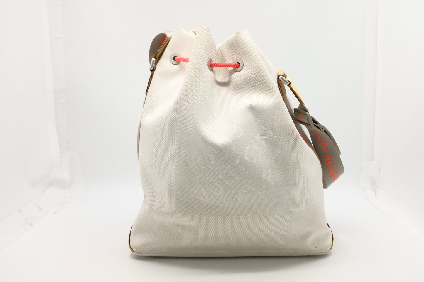 Louis Vuitton America's Cup Volunteer Shoulder Bag in White Damier Geant Canvas