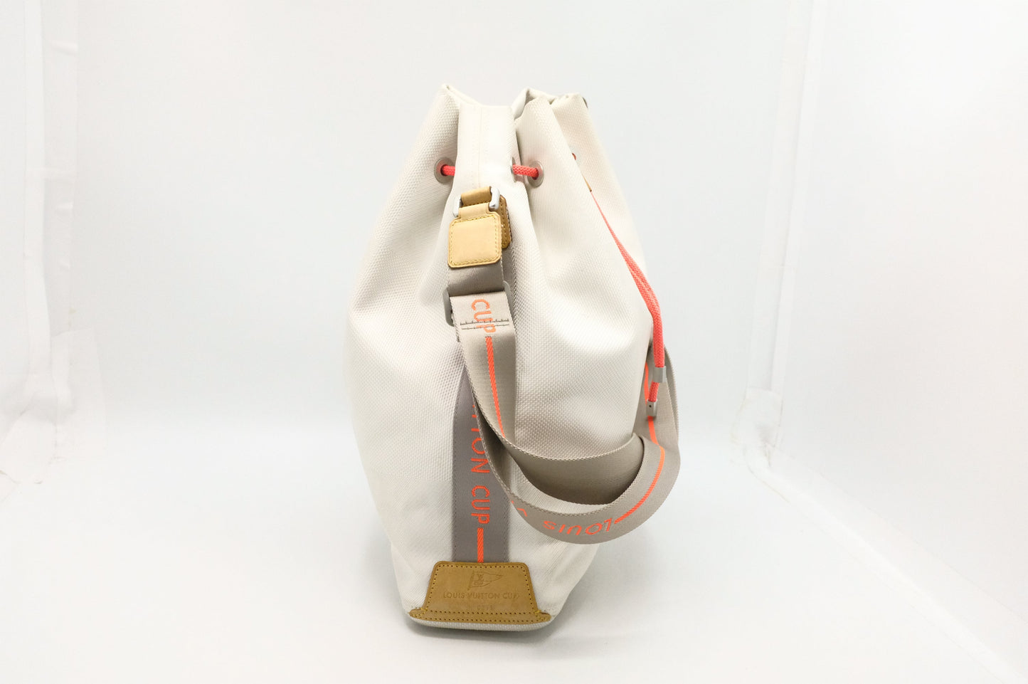 Louis Vuitton America's Cup Volunteer Shoulder Bag in White Damier Geant Canvas